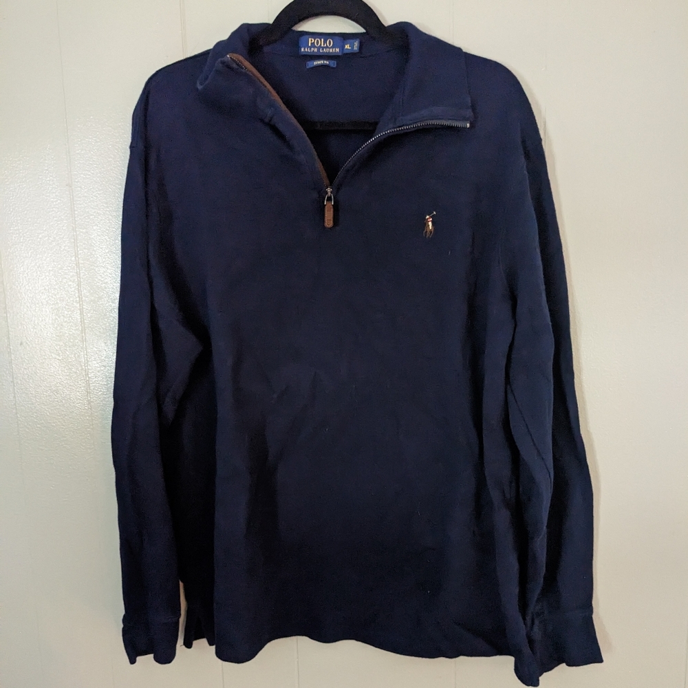 Men's XL estate rib navy pullover